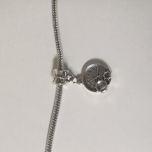 Silver‎ Pocket Watch Charm for Pandora Style Bracelet